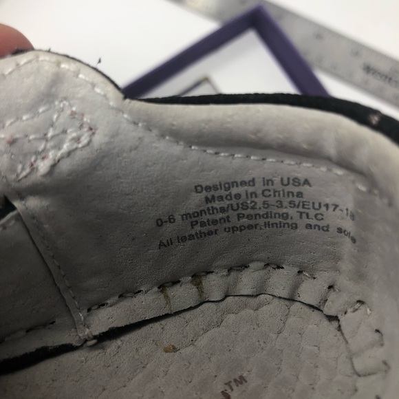 Pediped Caroline Embroidered Flower Leather Baby Shoes Size 0-6 Months - Picture 9 of 11